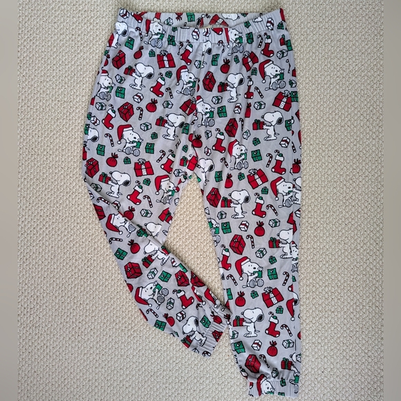 NEW Munki Munki SNOOPY Peanuts Christmas PJ Lounge Jogger Pants Velour Women XL - Picture 5 of 15